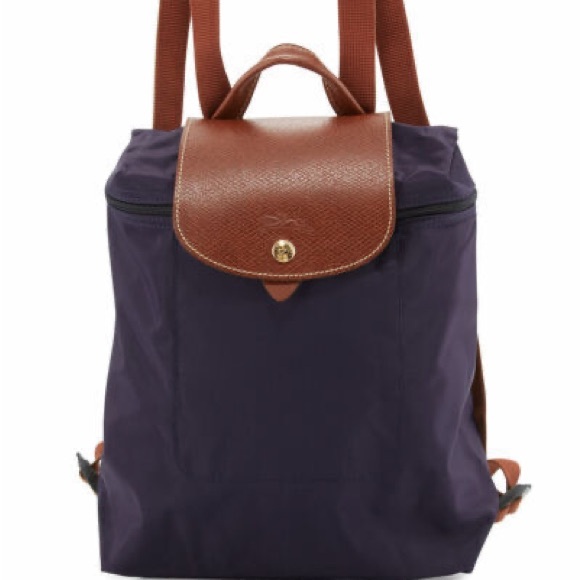 Longchamp Handbags - Authentic Longchamp pilage deep purple Backpack